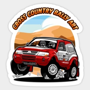 Pajero Rally art Cross Country Sticker